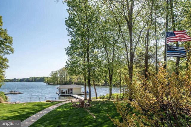 326 Anna Highview, Bumpass, VA 23024 - water view featuring a dock