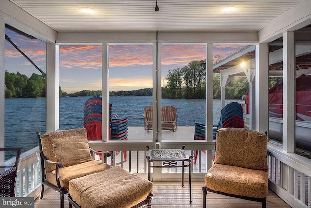 326 Anna Highview, Bumpass, VA 23024 - sunroom / solarium featuring a water view