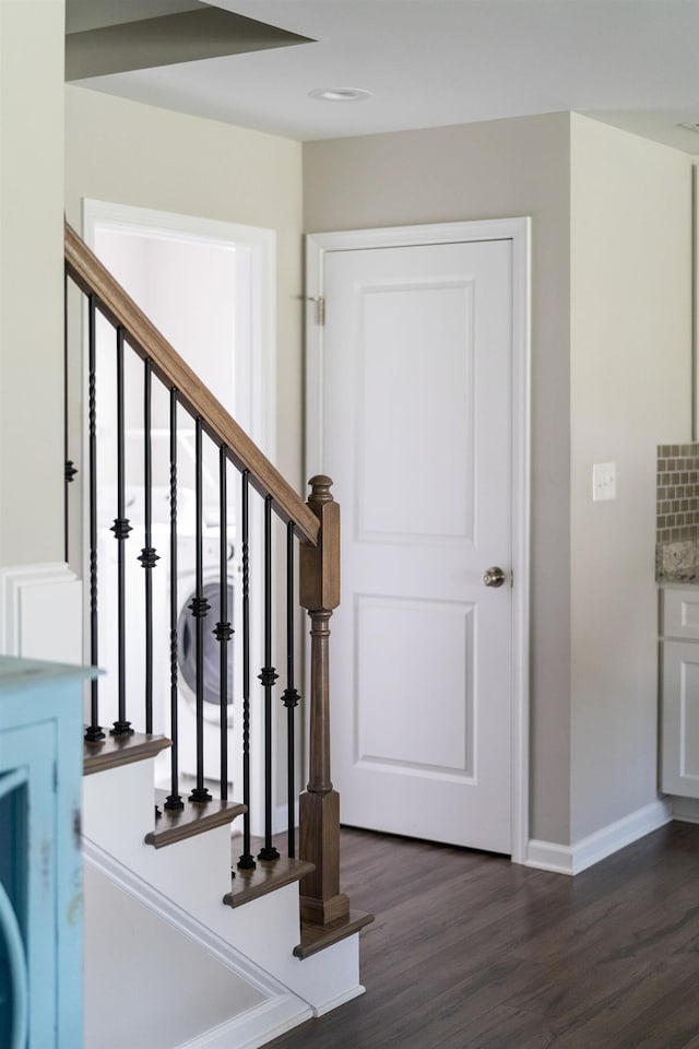 133 Lake View Cir, Waynesboro, VA 22980 - stairs featuring wood finished floors and baseboards