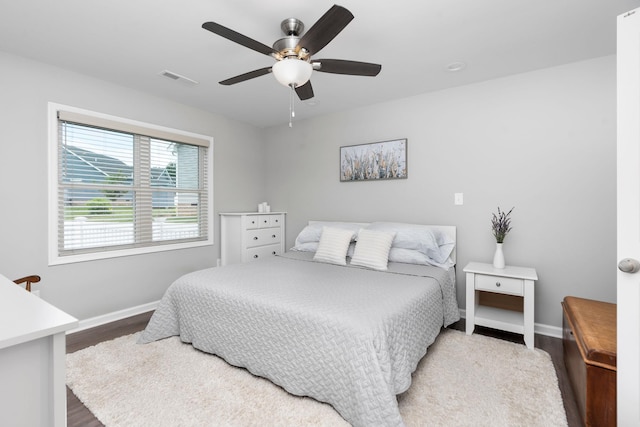 133 Lake View Cir, Waynesboro, VA 22980 - bedroom with wood finished floors and ceiling fan