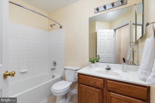  - full bath with vanity and washtub / shower combination
