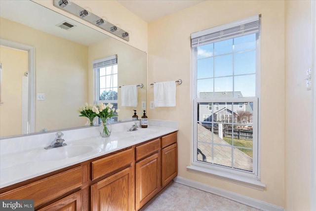  - full bathroom with double vanity