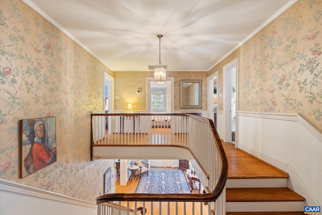 3220 Longdale Furnace Rd, Clifton Forge, VA 24422 - stairs with ornamental molding and wainscoting