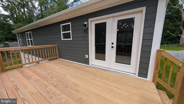176 Tussing Ln, Rochelle, VA 22738 - wooden deck with french doors