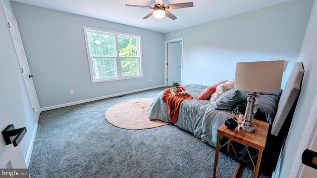 176 Tussing Ln, Rochelle, VA 22738 - carpeted bedroom featuring baseboards and a ceiling fan