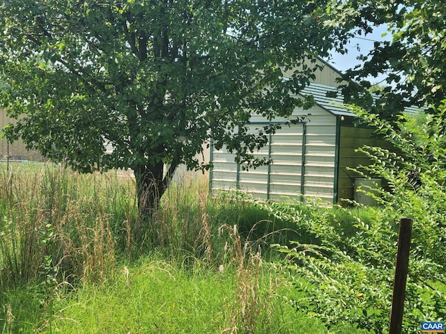 view of shed