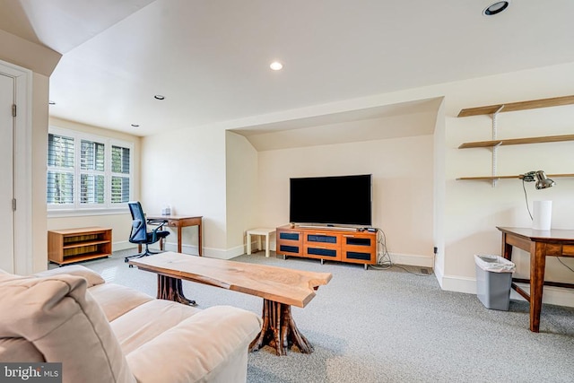 87 River Bend Rd E, Fredericksburg, VA 22407 - carpeted living room featuring baseboards and recessed lighting