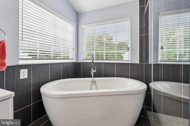 6215 Hot Spring Ln, Fredericksburg, VA 22407 - full bath with a freestanding tub and wainscoting