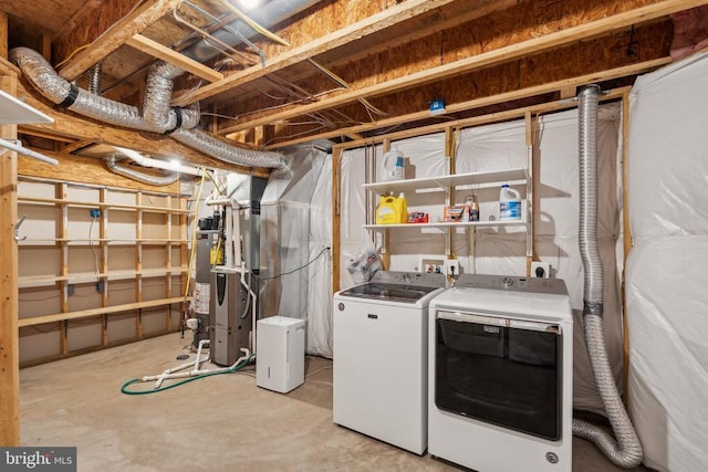 6215 Hot Spring Ln, Fredericksburg, VA 22407 - unfinished below grade area with washer and dryer and water heater
