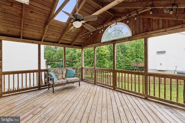 6215 Hot Spring Ln, Fredericksburg, VA 22407 - sunroom featuring ceiling fan
