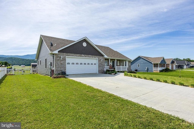 53 Arthur Ln, Luray, VA 22835 - view of front facade with an attached garage, concrete driveway, and a porch