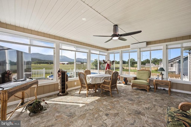 53 Arthur Ln, Luray, VA 22835 - sunroom / solarium with stone floors, wood ceiling, and baseboards