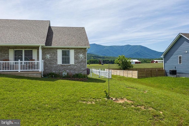 53 Arthur Ln, Luray, VA 22835 - view of yard featuring cooling unit and a mountain view
