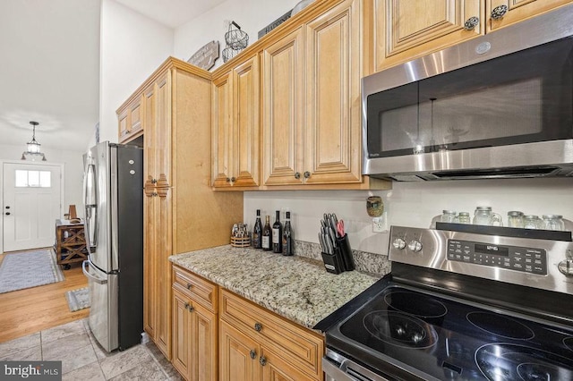 53 Arthur Ln, Luray, VA 22835 - kitchen featuring appliances with stainless steel finishes and light stone counters