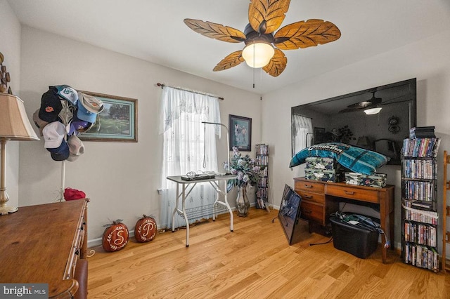 53 Arthur Ln, Luray, VA 22835 - office space with ceiling fan and wood finished floors