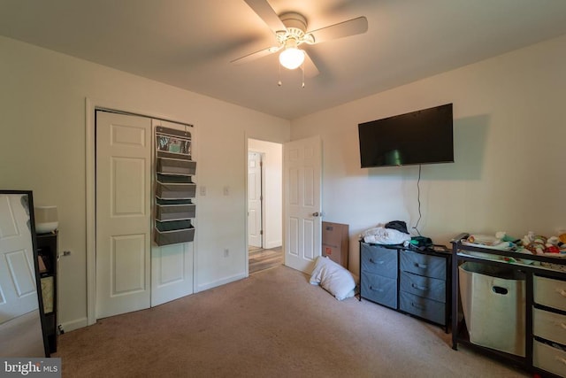 6506 Plantation Forest Dr, Spotsylvania, VA 22553 - bedroom with carpet and a ceiling fan
