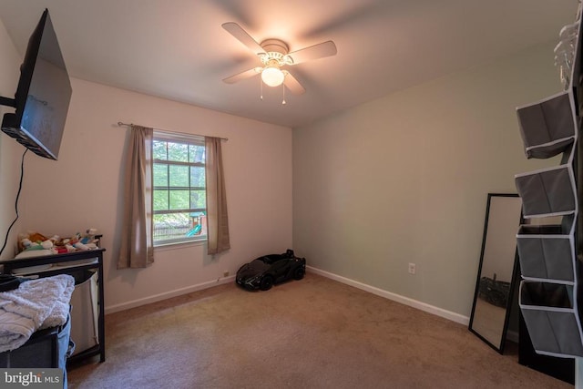 6506 Plantation Forest Dr, Spotsylvania, VA 22553 - miscellaneous room with a ceiling fan, carpet floors, and baseboards