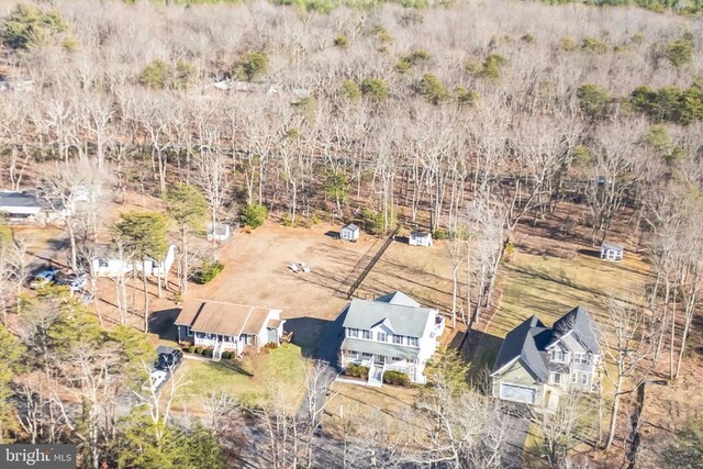 bird's eye view with a rural view
