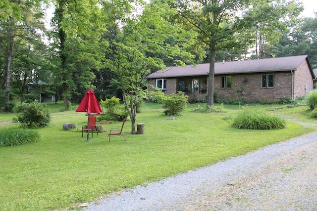 581 Oak Grove Church Rd, Waynesboro, VA 22980 - ranch-style house with brick siding and a front lawn