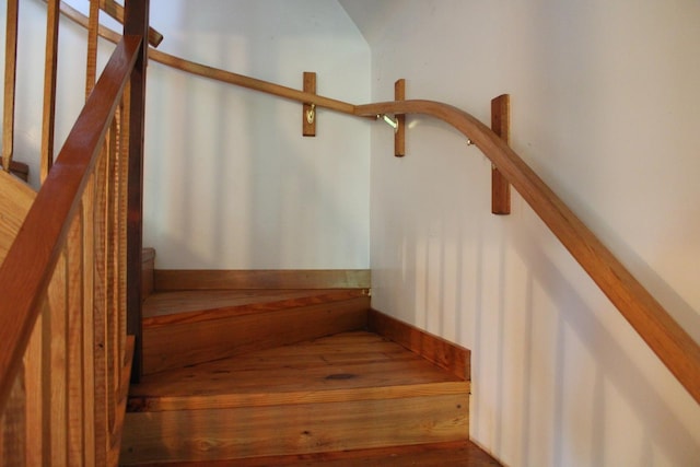 581 Oak Grove Church Rd, Waynesboro, VA 22980 - stairs featuring wood finished floors