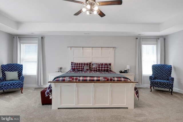 1909 Artillery Ridge Rd, Fredericksburg, VA 22408 - bedroom featuring light carpet, baseboards, and a ceiling fan