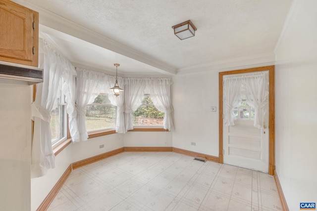 129 W Park Dr, Charlottesville, VA 22901 - unfurnished dining area with light floors, visible vents, baseboards, and a healthy amount of sunlight