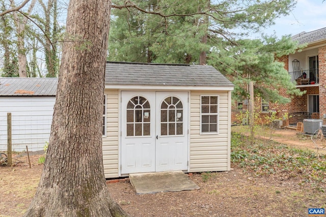 129 W Park Dr, Charlottesville, VA 22901 - view of shed featuring central AC unit