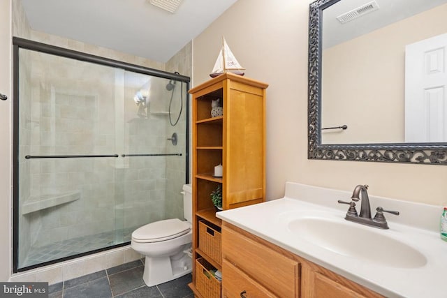  - full bath with vanity and a stall shower