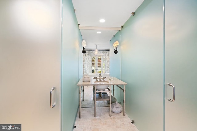 1126 F T Valley Rd, Sperryville, VA 22740 - bathroom with baseboards and recessed lighting