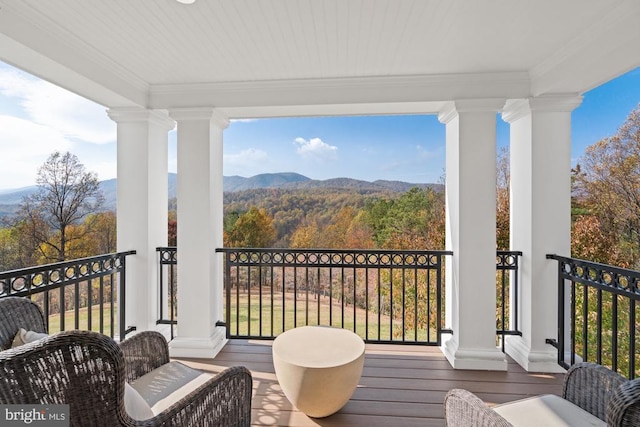 1126 F T Valley Rd, Sperryville, VA 22740 - balcony with a mountain view and a porch