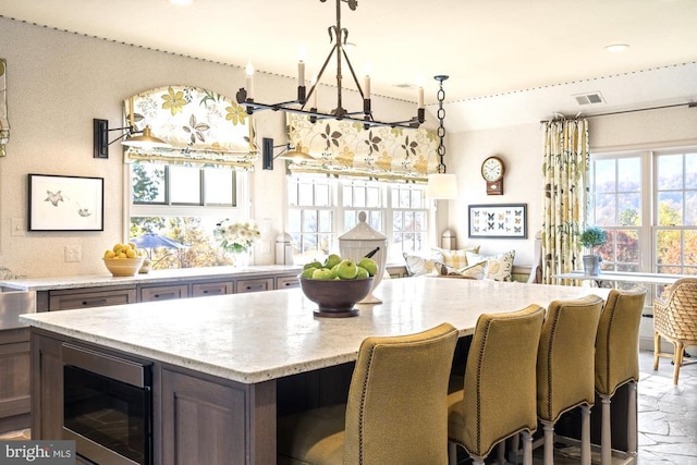 1126 F T Valley Rd, Sperryville, VA 22740 - dining space with a chandelier and recessed lighting