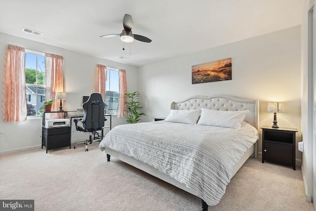 5014 Godwins Landing Dr, Remington, VA 22734 - bedroom featuring carpet flooring, ceiling fan, and a desk