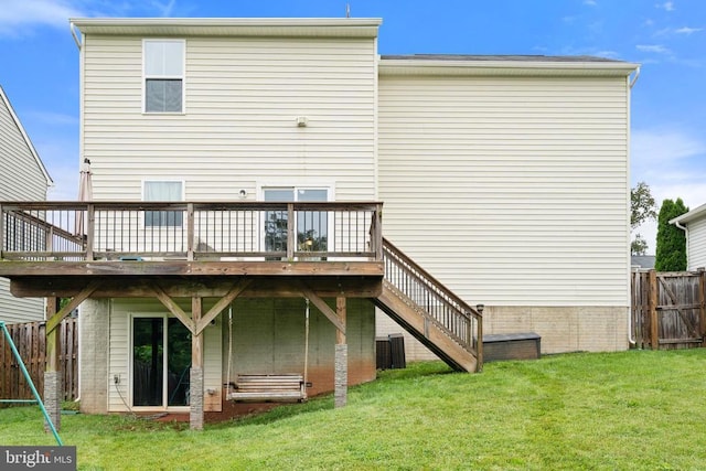 5014 Godwins Landing Dr, Remington, VA 22734 - rear view of property with a deck and stairs