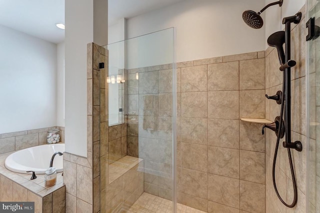 11726 Robin Woods Cir, Spotsylvania, VA 22551 - bathroom with a tile shower and a bath
