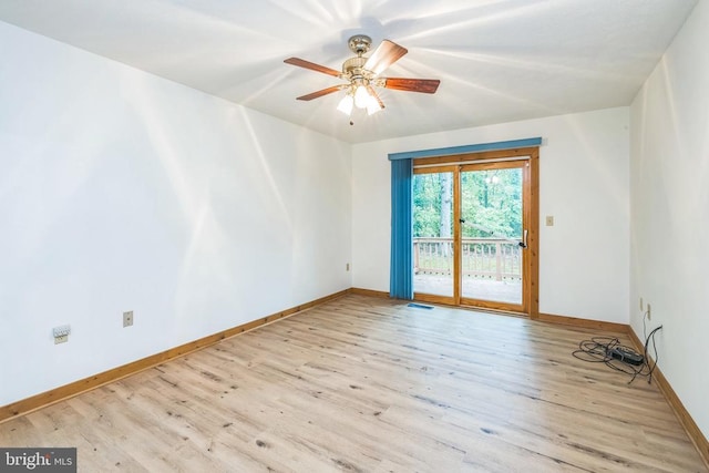 340 Wilson St, Bumpass, VA 23024 - spare room with wood finished floors, visible vents, baseboards, and a ceiling fan