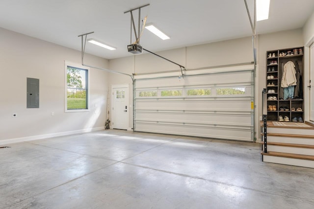 10 Samuel Bears Rd, Weyers Cave, VA 24486 - garage featuring a garage door opener, electric panel, and baseboards