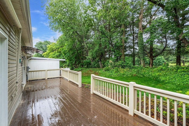 47 Villa View Dr, Staunton, VA 24401 - wooden deck with view of scattered trees