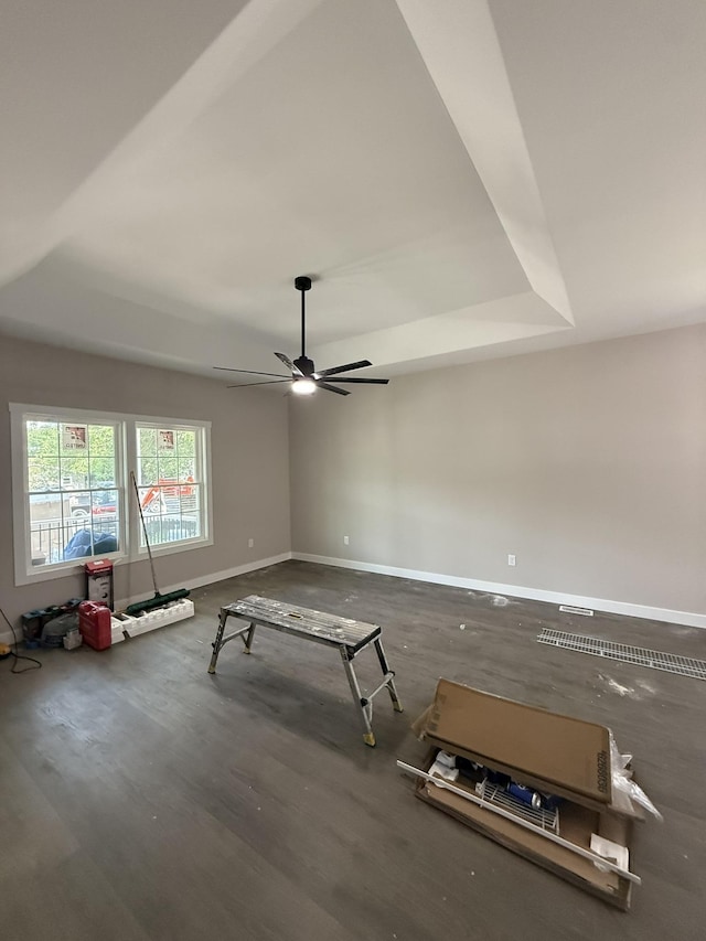 1522 2nd St, Waynesboro, VA 22980 - empty room with ceiling fan and wood finished floors