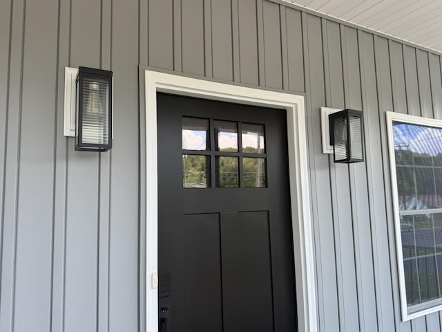 1522 2nd St, Waynesboro, VA 22980 - property entrance with board and batten siding