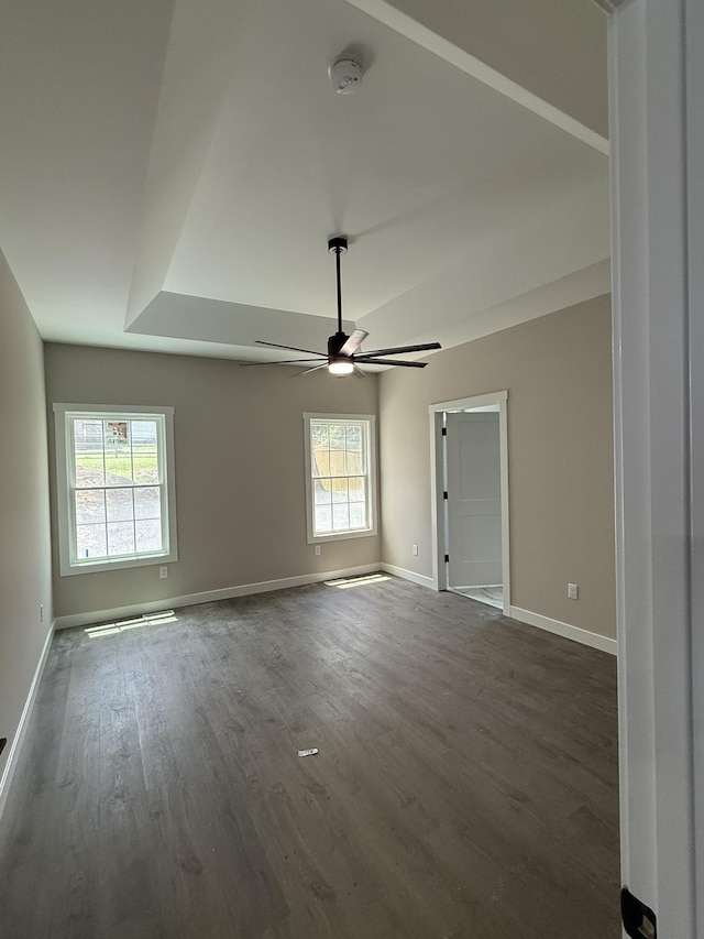 1522 2nd St, Waynesboro, VA 22980 - unfurnished room with healthy amount of natural light, dark wood-style flooring, ceiling fan, and a smoke detector