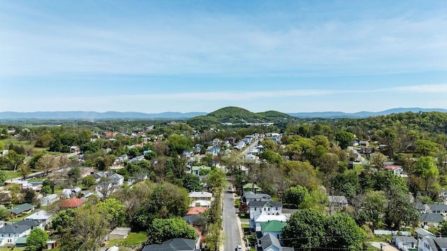 105 Austin Ave, Staunton, VA 24401 - aerial overview of property's location with mountains and nearby suburban area