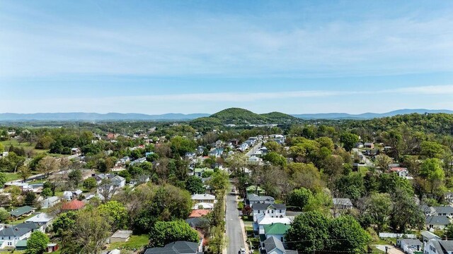 105 Austin Ave, Staunton, VA 24401 - aerial overview of property's location with mountains and nearby suburban area