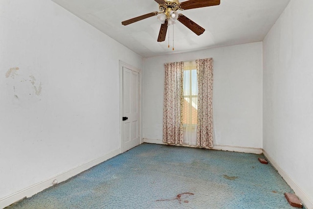 105 Austin Ave, Staunton, VA 24401 - carpeted spare room with baseboards and ceiling fan