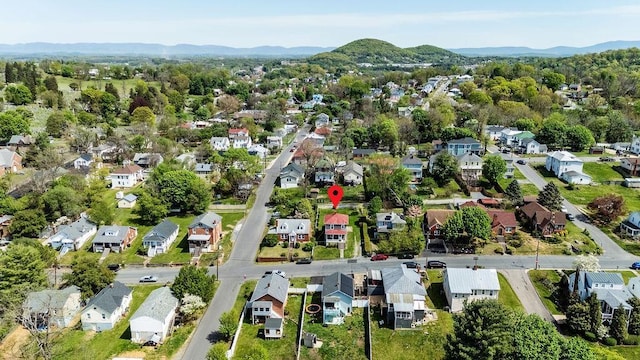 105 Austin Ave, Staunton, VA 24401 - aerial view of property's location featuring mountains and nearby suburban area