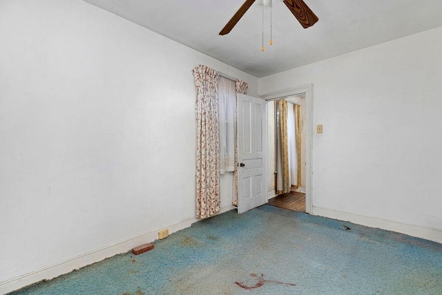 105 Austin Ave, Staunton, VA 24401 - carpeted empty room with ceiling fan and baseboards
