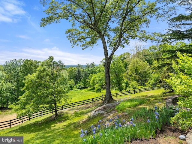  - view of yard featuring a view of countryside