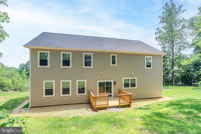 10302 Laurel Ridge Way, Fredericksburg, VA 22408 - back of house with a deck and a yard