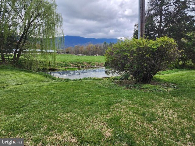 2488 Dry Run Rd, Luray, VA 22835 - view of green lawn featuring a water and mountain view