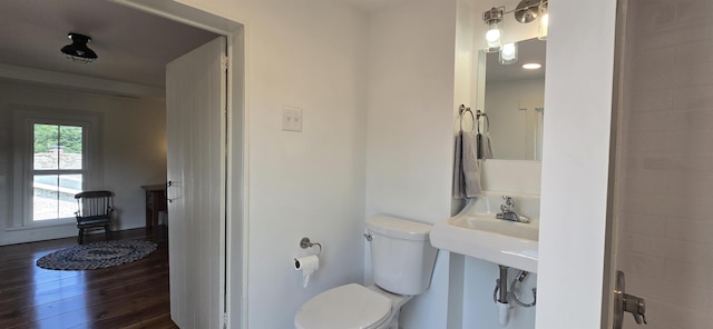 242 1st St, Broadway, VA 22815 - bathroom featuring toilet and hardwood / wood-style flooring