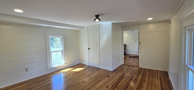 242 1st St, Broadway, VA 22815 - spare room with dark wood-style floors and recessed lighting